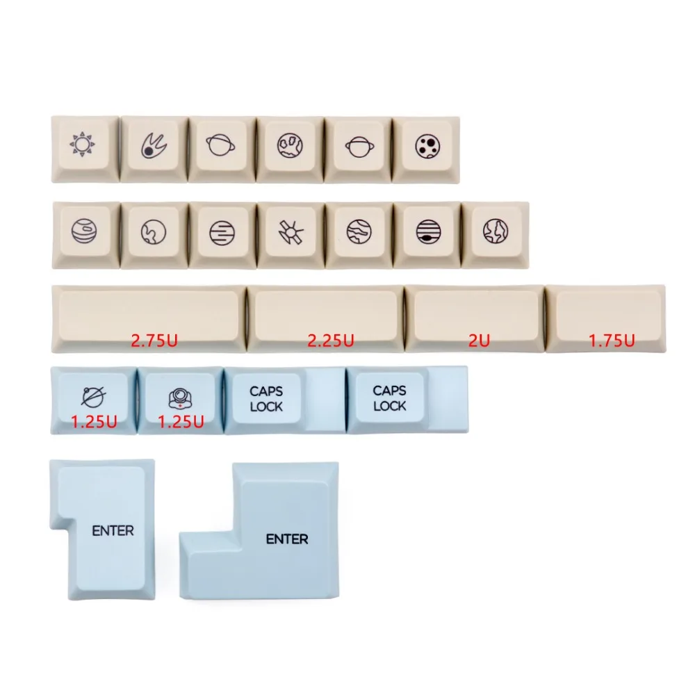 Xda профиль 165 клавиш pbt Материал краситель подложка keycap для mx Переключатель