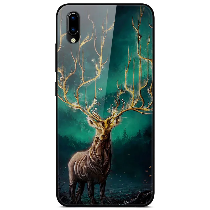 F для VIVO Y91C чехол VIVOY91C стеклянный жесткий чехол для телефона для VIVO Y91i чехол VIVO Y91 C мягкий бампер чехол закаленное для Vivo Y93 Y 93 - Цвет: 17