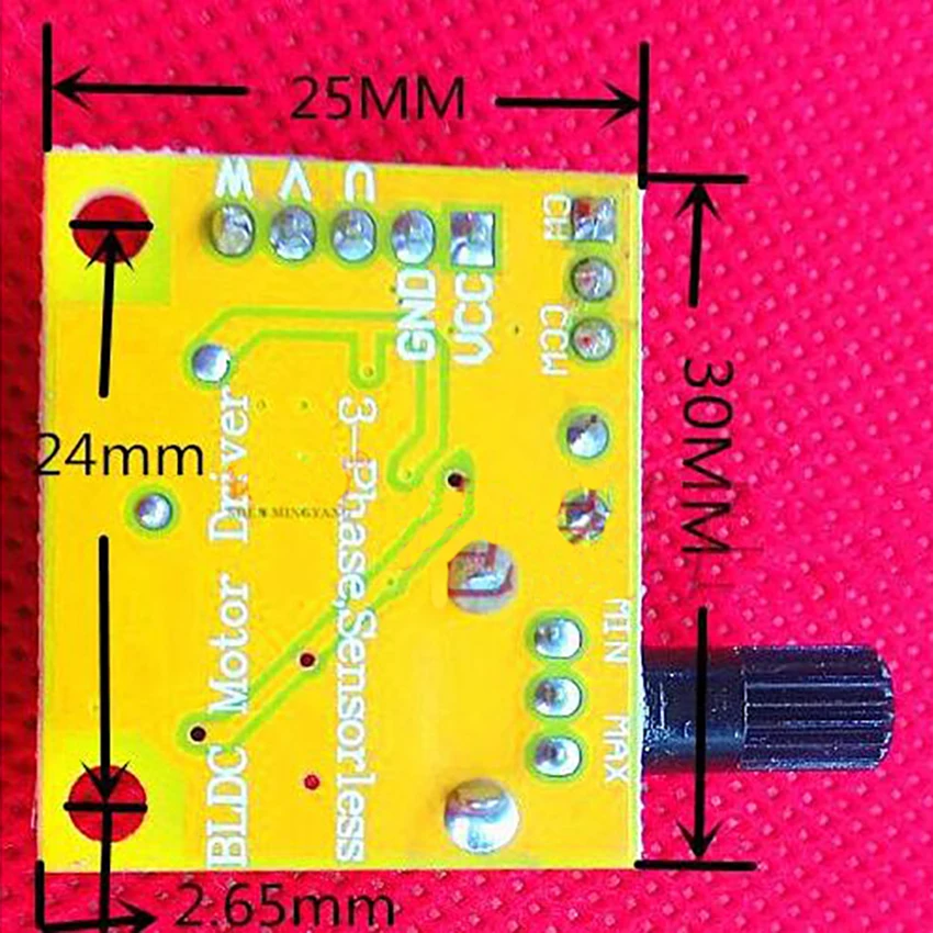 DC Brushless Motor Regulator 5-12V 1.5A 15W 0%-100% PWM Speed Controller BLDC Driver Board Three Phase No Hall Governor | Обустройство