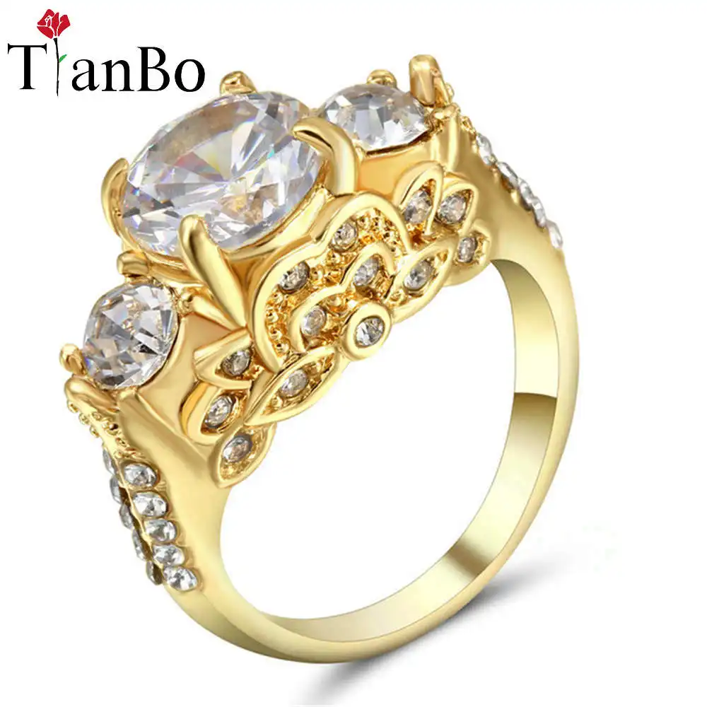 Очаровательные ювелирные изделия TianBo мужские и женские синие/прозрачные кольца