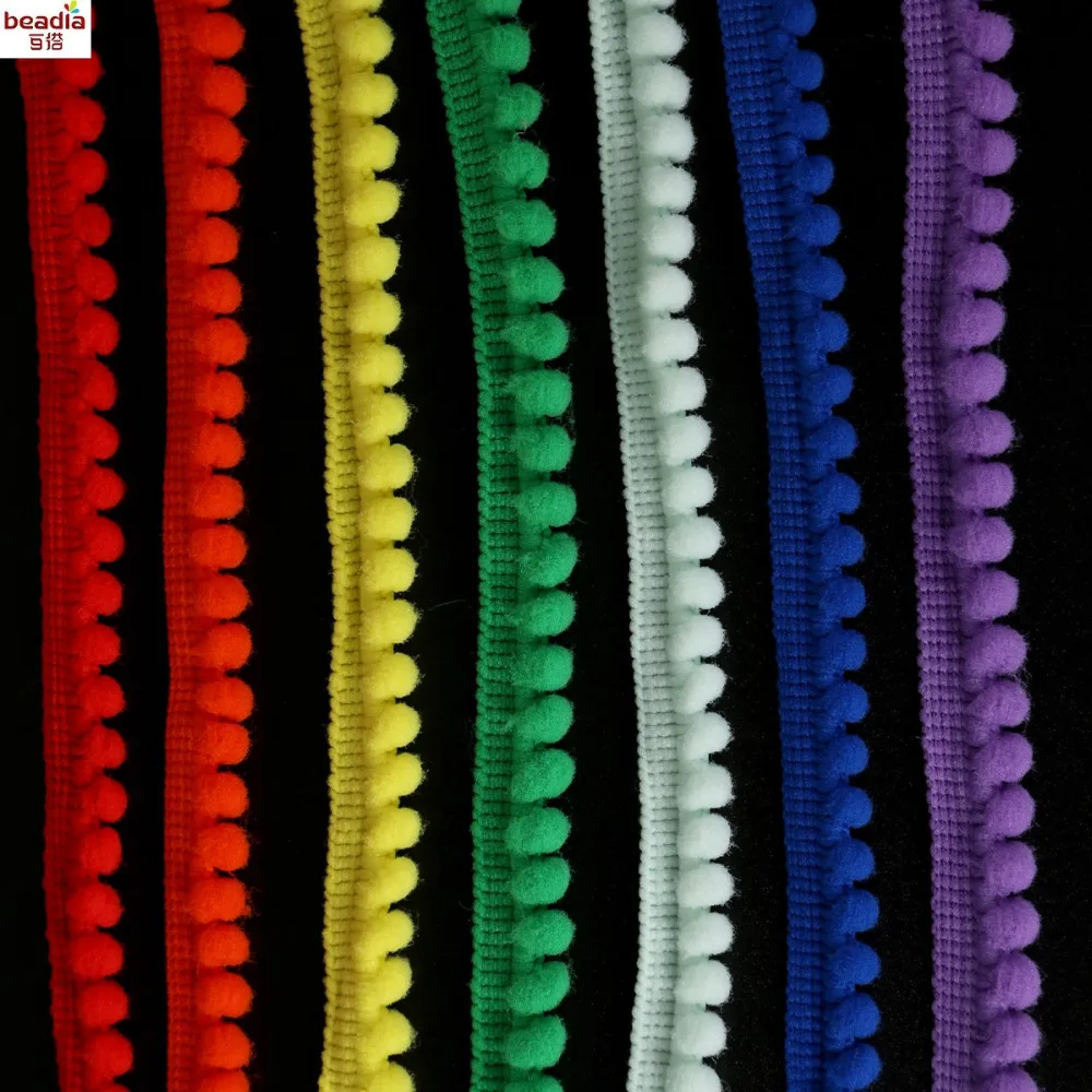 5 ярдов кружевной бахрома с помпоном 10 мм|lace trim|trim ballpom pom lace trim |