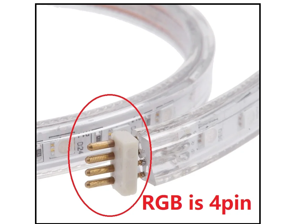 SMD 5050 AC220V Светодиодная лента гибкий свет 60 светодиодов/м водонепроницаемая