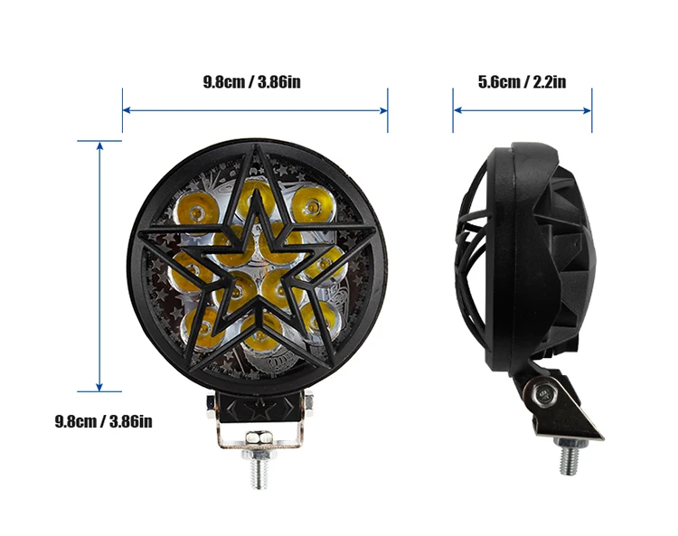 OKEEN 12V автомобильный светодиодный рабочий светильник бар 28W Мотоцикл Велосипед Противотуманные фары DRL головной светильник 3200Lm высокий низкий пучок Точечный светильник 6500K белый налобный фонарь 24V