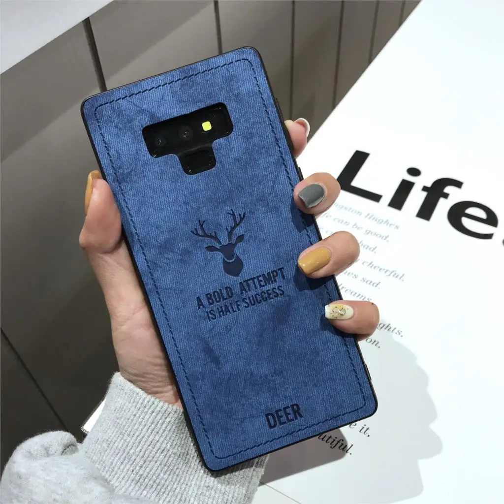 Для samsung Galaxy Note 9 Mate 8 крышка Роскошные олень тряпичный чехол кожаный Fundas M10 M20 S10 S10E