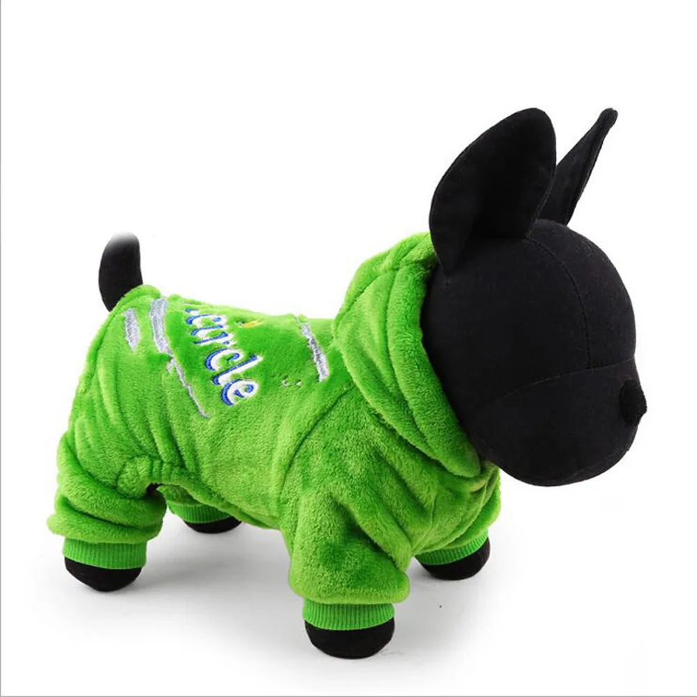 2017 зима собака кошка одежда Теплый Собака Пальто для будущих мам Модные Зеленые