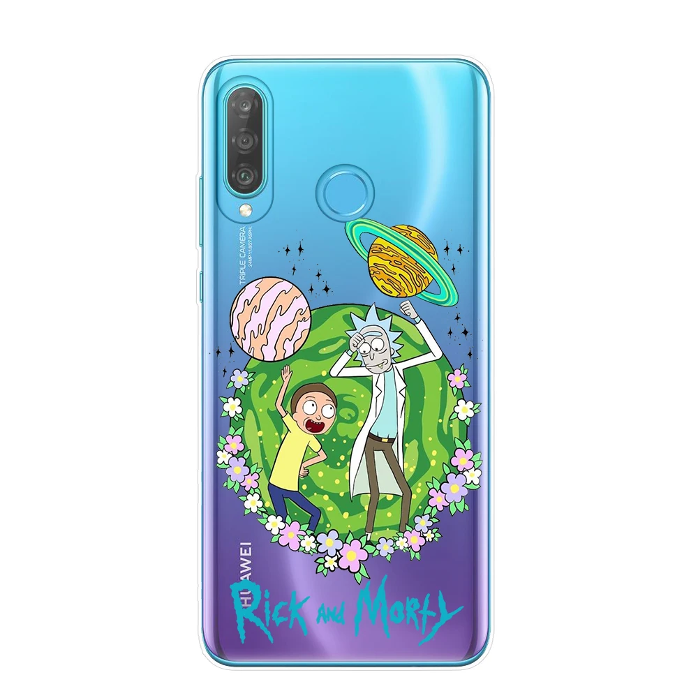 Мягкий чехол из ТПУ с рисунком Рика и Морти для huawei P8 P9 Lite P10 P20 P30 Honor mate 10 20 Lite Pro, чехлы для телефонов
