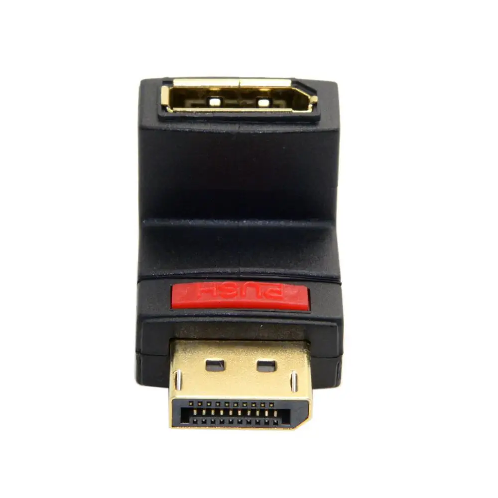 Кабель-удлинитель с углом 90 градусов DP DisplayPort папа-мама