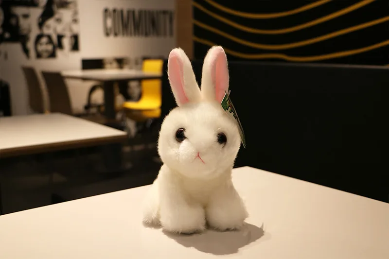 

small cute plush simulation sitting rabbit toy high quality white rabbit doll gift about 21cm 2981