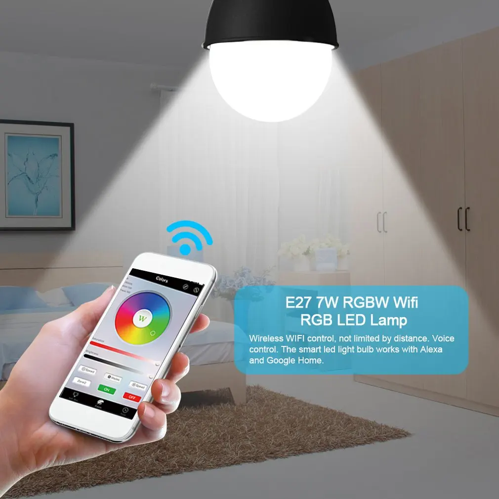 E27 wifi умная лампочка лампа для Alexa Голосовое управление EQ0072502 ежедневные товары