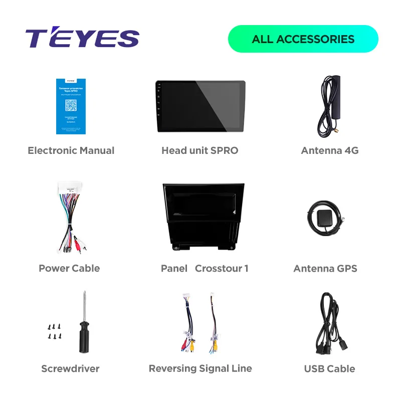 TEYES SPRO Штатная магнитола для Хонда Кросстур 1 Honda Crosstour 1 TF 2009 2010 2011 2013 Android 8.1, до 8-ЯДЕР, до 4+ 64ГБ 32EQ+ DSP 2DIN автомагнитола 2 DIN DVD GPS мультимедиа автомобиля головное устройство
