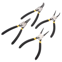 4pcs straightangled circlip pliers snap ring plier set 6 portable internal external ring remover retaining curved tip plier