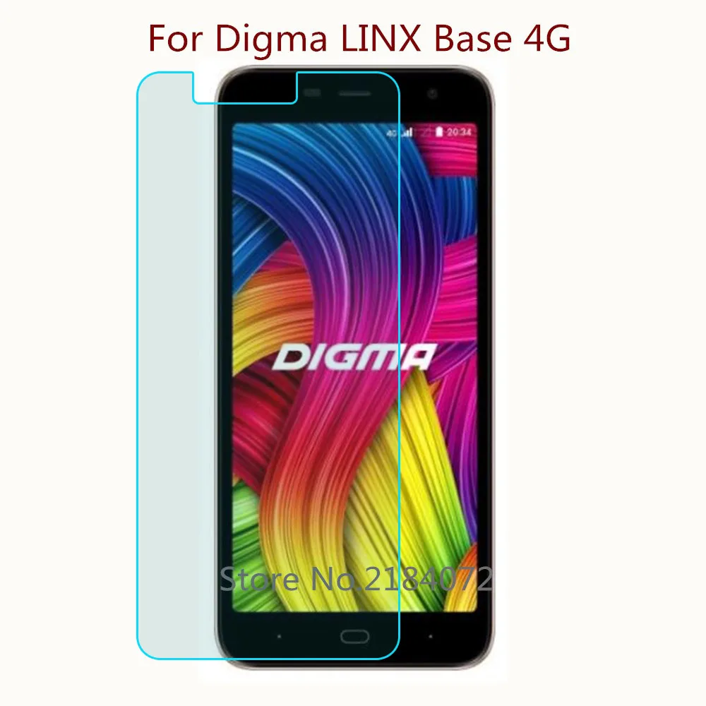 Защитное стекло 9H 2.5D для телефона Digma LINX Base 4G закаленное смартфона Защитная