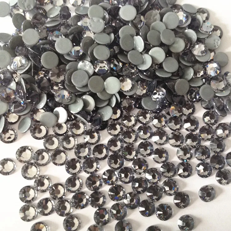 Ss20 Черный бриллиант горный хрусталь Горячая фиксация кристалл для одежды. 1440 шт