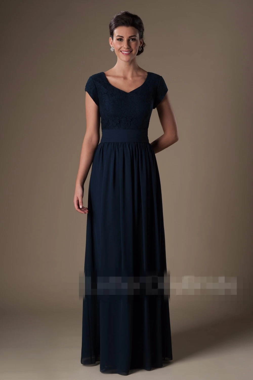 Винтажное кружевное длинное шифоновое платье скромные платья для подружки