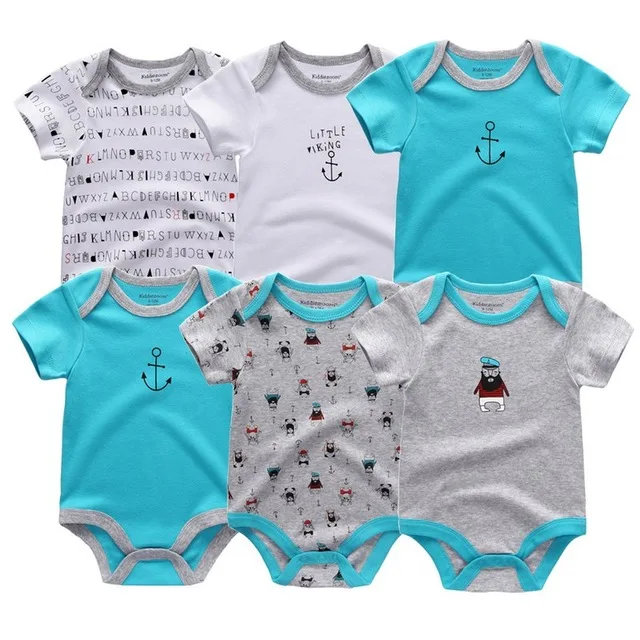 baby bodysuits 6007 6 шт., летняя одежда с кроликом для новорожденных мальчиков и девочек г. Новые хлопковые комбинезоны для детей, боди с короткими рукавами, Детский комбинезон унисекс - Цвет: baby bodysuits 6007