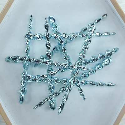 Electroplating blue 1 шт золотой порошок сосулька Рождественская елка украшения покрытие пентаграмма рождественские украшения Рождественская елка кулон украшения - Цвет: Electroplating blue