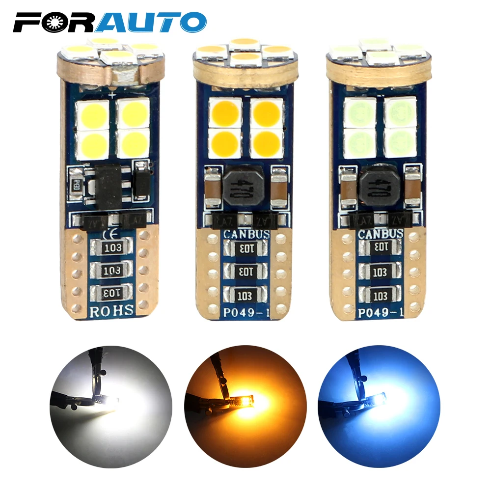 FORAUTO T10 194 W5W Canbus Автомобильный светодиодный светильник без ошибок для чтения DC 12V