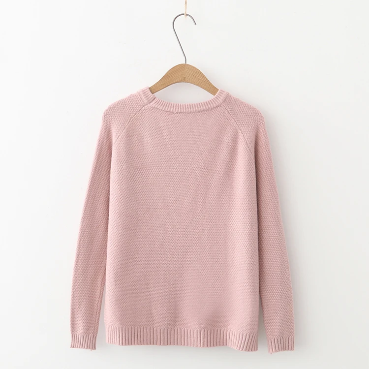 Women pullovers Autumn Winter Women Sweaters And Pullovers Plaid Thick Solid Knitting Sweater Female Loose knitwear