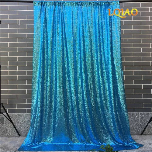 Turquoise 4ftx8ft изменен белый блесток фон, блестками Шторы, Свадебные Photo Booth фон, фотографии Задний план, Рождество Декор - Цвет: Turquoise