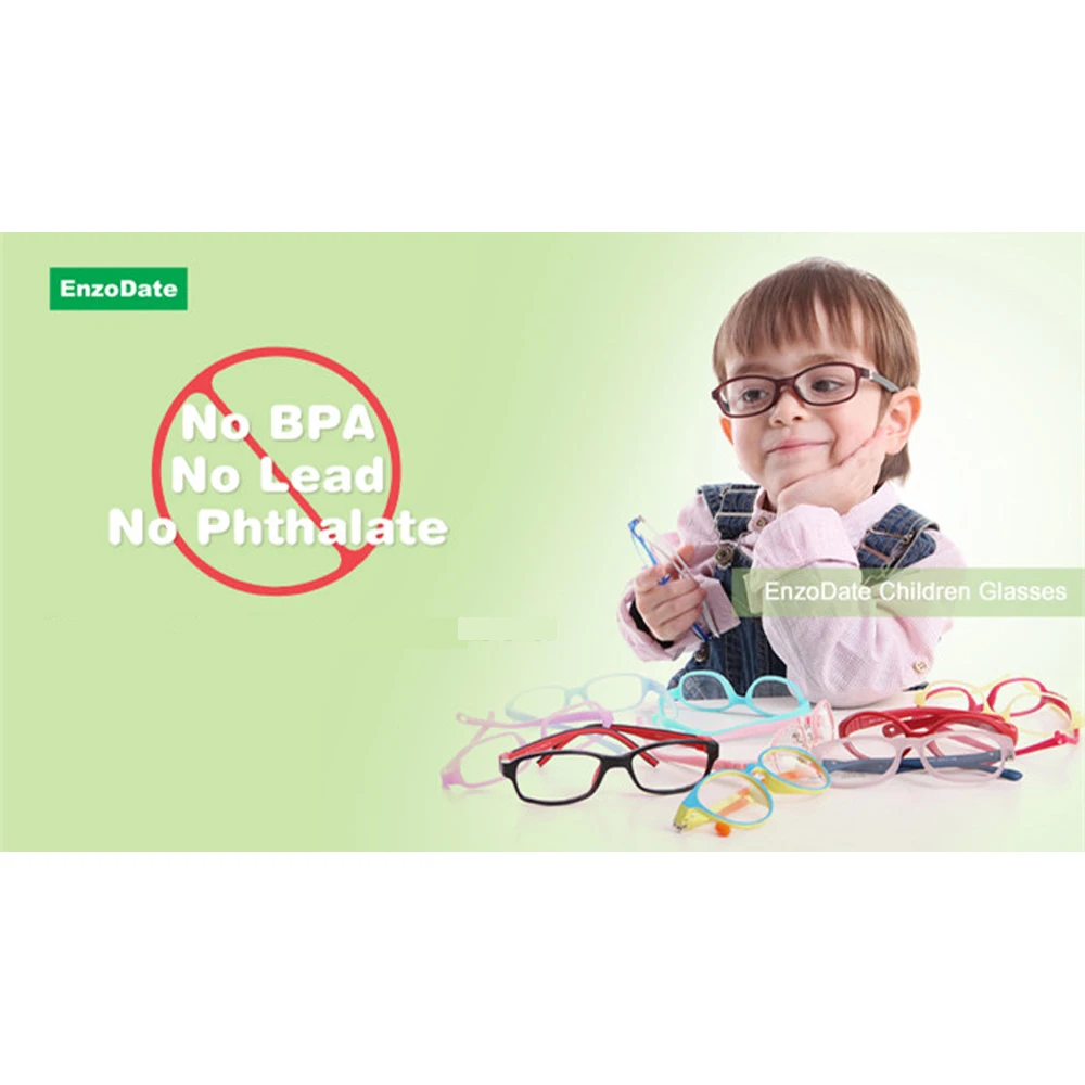 Гибкие студенческие очки Рамка Небьющиеся дужки съемные силиконовые TR90 гибкие