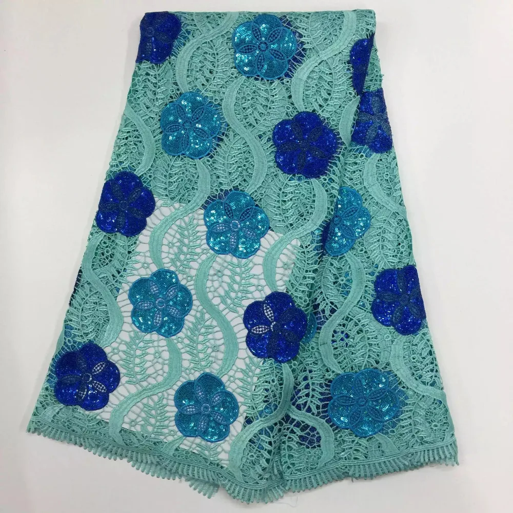 

new design African embroidered water soluble Lace with sequins!high quality nigerian sequins water soluble lace PW224