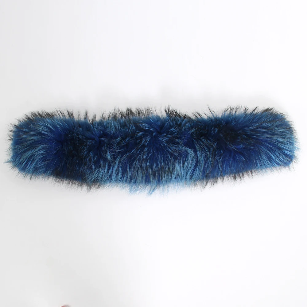 JAZZEVAR большой меховой воротник с капюшоном из натурального меха енота - Цвет: fur for collar 2