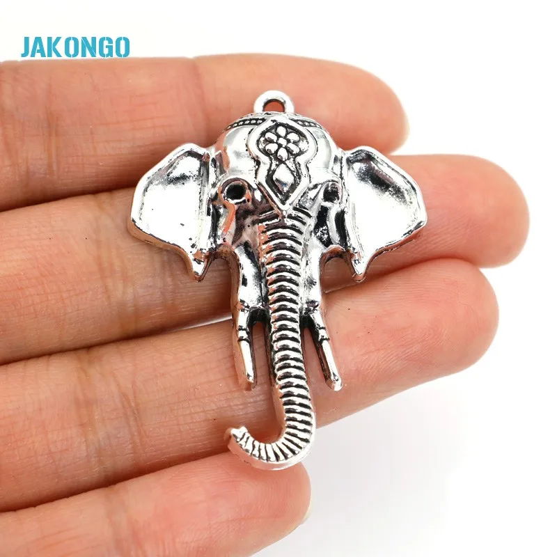 5 шт. тибетские посеребренные подвески в виде слона из цинкового сплава 45x34 мм |