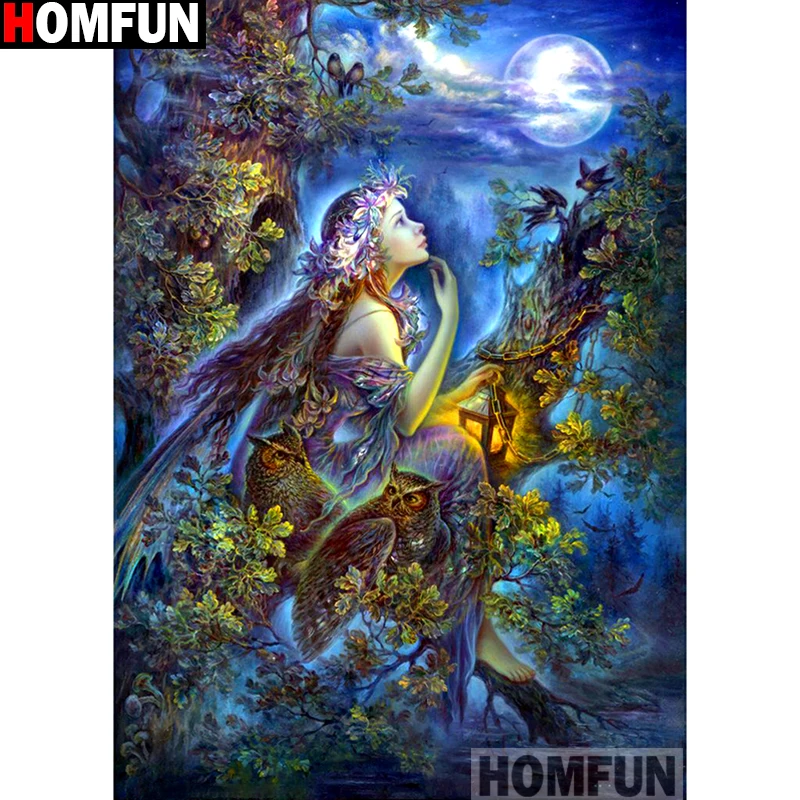 Алмазная 5D картина сделай сам HOMFUN вышивка с квадратными/круглыми стразами