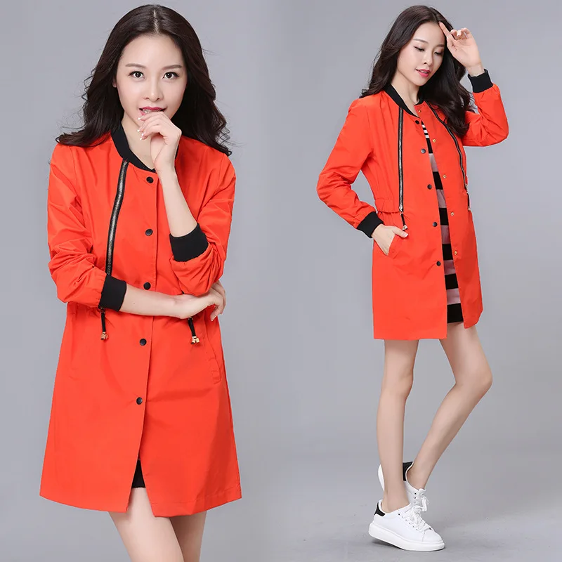 

Big yards women's clothes 2016 fall fashion show Slim coat ladies trench