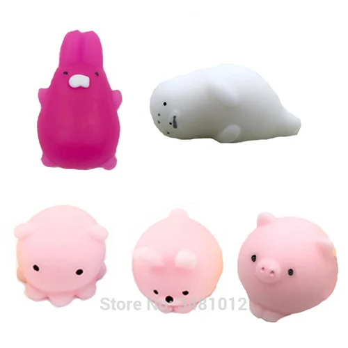 11 5 шт./упак. Squishy Squeeze Mochi кошка антистресс Squishes Акула Squishies Kawaii животные Забавный стресс гаджет забавные игрушки для детей - Цвет: 11