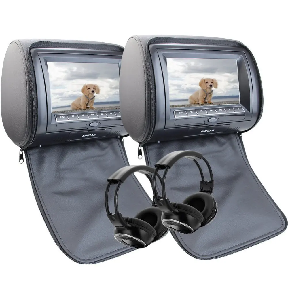 7 &quotавтомобильные мониторы для подголовников DVD плеер двойные экраны