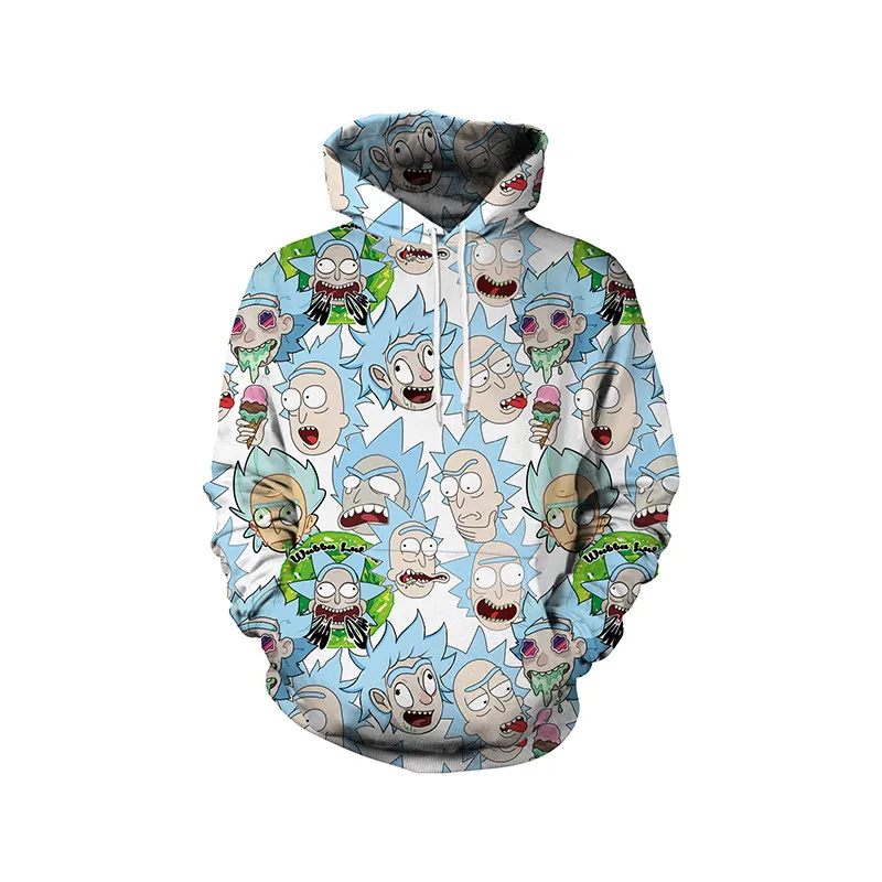Рождественский свитер Rick And Morty с 3D принтом в стиле аниме для мужчин и женщин топ