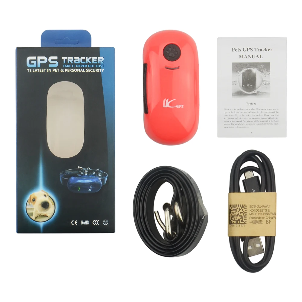 Gps трекер для собак кошка gps локатор 2G GSM GPRS устройство слежения LK LK100