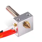 MK8 подключения печатающей головки 0,4 мм 3D-принтеры сборный экструдер для 1,75 мм латунь Экструдер Насадка 30 мм A8 горло насосно-компрессорных труб алюминиевый нагревательный блок