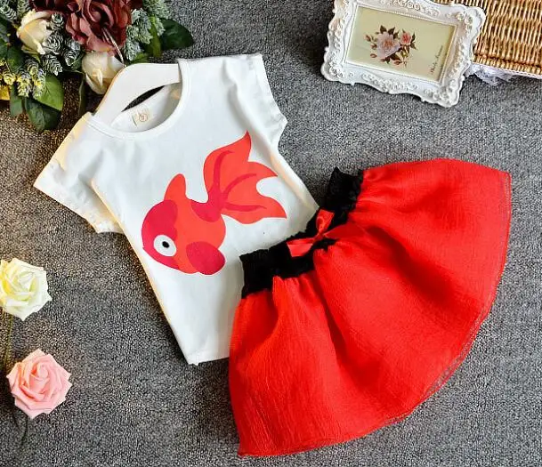 MERI AMMI комплект из 2 предметов, детская одежда для девочек, комплект одежды, футболка без рукавов с надписью «Love»+ юбка с цветочным рисунком для От 2 до 11 лет и девочек J521 - Цвет: J785-2
