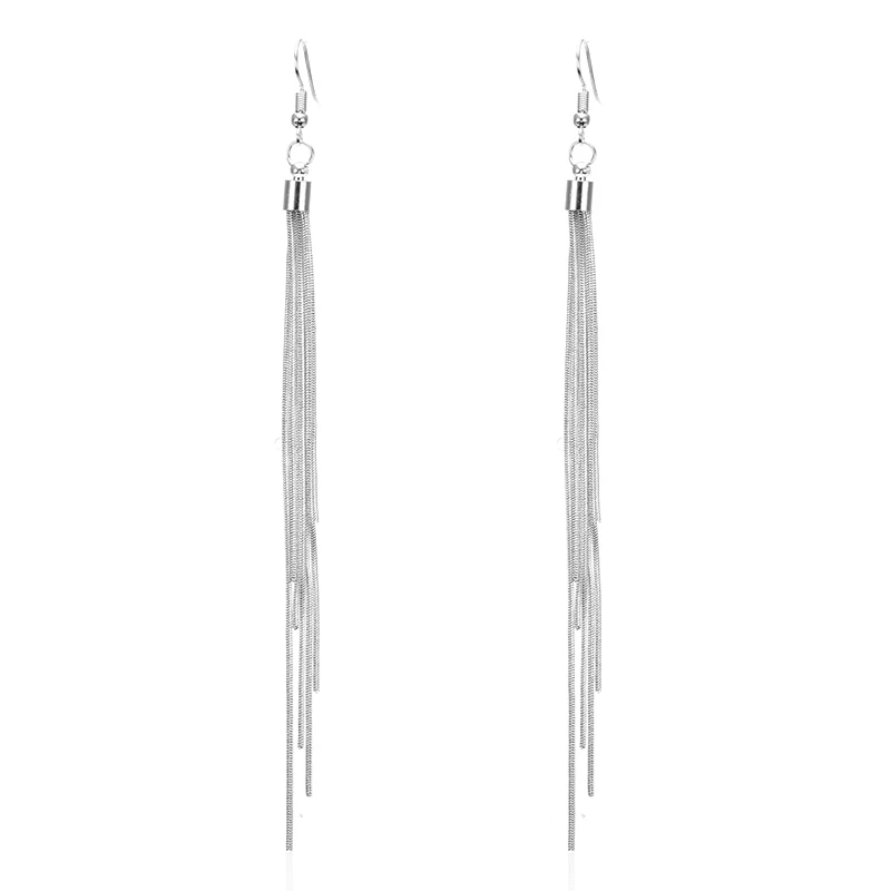 Женские многослойные Серьги Brincos Bijoux длинные медные серьги с цепочкой и