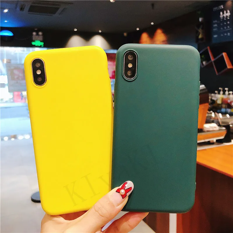 Тонкий мягкий чехол на заднюю панель для iPhone 7 8 6 6s Plus 5 5S SE силиконовый карамельных