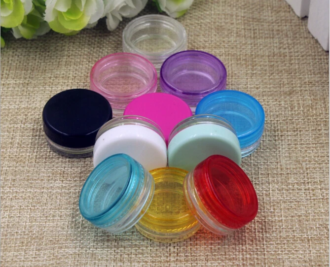 100 шт./лот 2 г маленькая круглая бутылка для образцов банки крема контейнер мини