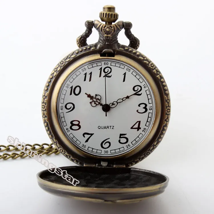 Карманные часы в стиле ретро Прямая поставка винтажные с орлом бронзовый