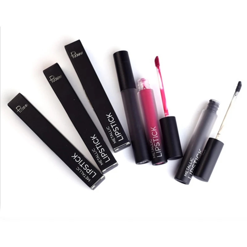Pudaier 26 colors Liquid lip gloss Waterproof Nude Velvet Matte Lipstick Long Lasting Metallic Lip Gloss Cosmetic Lips Makeup | Красота и