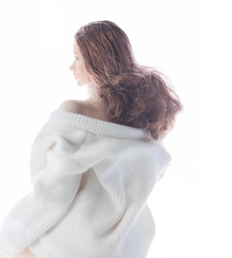 

1/6 White Knitted Sweater Blouse with Stockings for 12''Action Figures Bodies Accessories Toys Gifts
