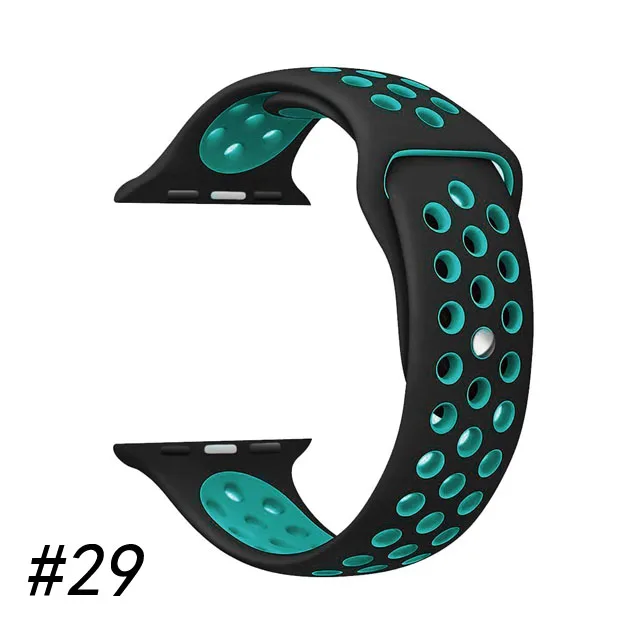 Мягкие часы ремешок для apple watch, ремешок 42 мм 44 браслет наручных часов iwatch, 4 заменить ремешок для часов аpple 4/3/2 40 мм 38 мм браслет ремешок для часов - Цвет ремешка: Black Peacock blue