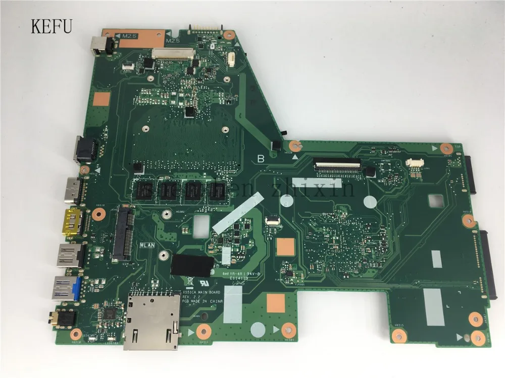 Материнская плата для ASUS X551CA F551CA X551 F551 материнская ноутбука 2117U ЦП 4 Гб ОЗУ