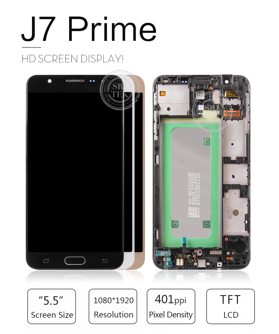 Дисплей для SAMSUNG Galaxy J7 Prime lcd сенсорный экран с двумя отверстиями с рамкой G610 G610F G610M для SAMSUNG J7 Prime