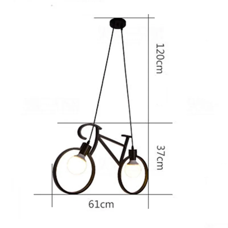 

SGROW Modern Bicycle Pendant Light for Bedroom Dinning Room Kitchen Iron Wheel Bar Led Hanging Lamp Indoor Lighting Fixtures