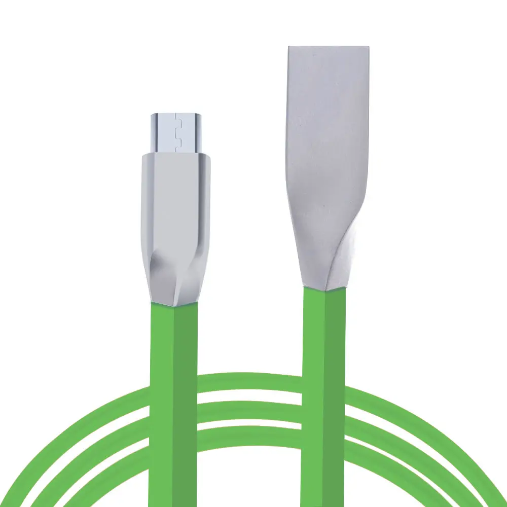 100 шт./лот Прочный TPE провода Micro USB синхронизации данных Универсальный цинковый