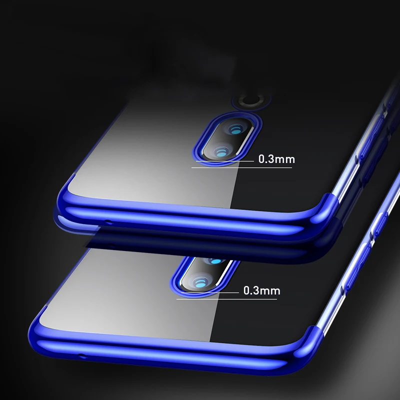 16 16X чехол из ТПУ с металлическим покрытием для Meizu 16th Plus мягкий прозрачный Meizu16