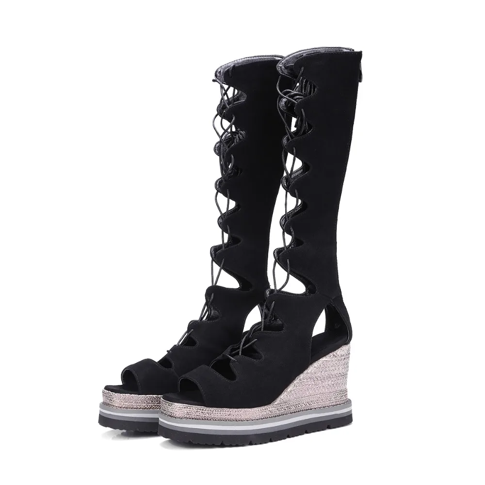Женские сандалии из натуральной кожи на танкетке размеры 32|sandals for|casual sandalssandals for