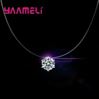 super shining 6 claws cubic zirconia 925 sterling silver colorful necklace pendnat for women ladies crystal jewelry