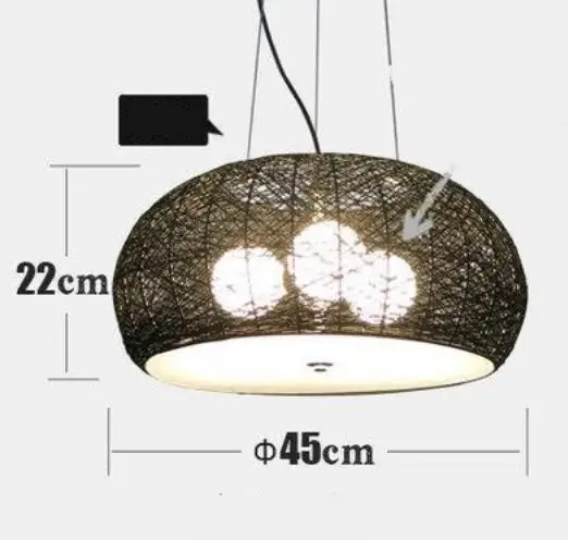 Простые бамбуковые люстры из ротанга библиотека ресторан спальня освещение